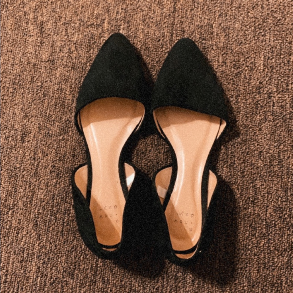 Black work flats